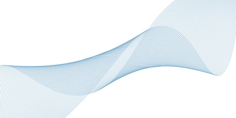 Abstract vector background with blue wavy lines. Blue wave background. Blue lines vector illustration. Curved wave. Abstract wave element for design.