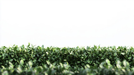 Bush or shrub wall isolated isolated on white background for graphic design.
