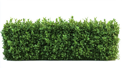 Bush or shrub wall isolated isolated on white background for graphic design.