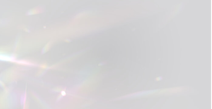 Rainbow crystal leaks form flowing, glowing streaks across a dark background. Lens glares and prism highlights shimmer realistically. Perfect for fantasy visuals. PNG