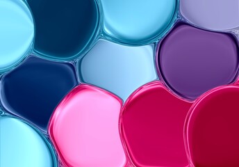 Circle bubble silk Holographic abstract background geometric optical fluid lines illusion wallpaper wave clear liquid illustration