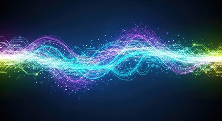 Dynamic network data flow with a vibrant digital pulse for cutting-edge tech projects, ideal for innovation showcases and next-generation marketing campaigns