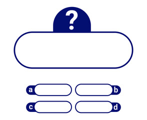 Clean quiz layout featuring a main question area and four answer choices for educational purposes.