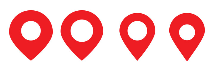 Navigation pin icon in black modern and lines and solid