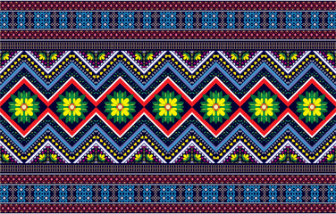 Aztec ethnic background design vector with a seamless pattern. Traditional motifs are illustrated. Element of a seamless pattern template