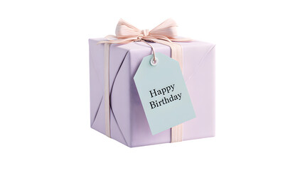 Birthday Gift Presentation, isolated on transparent background