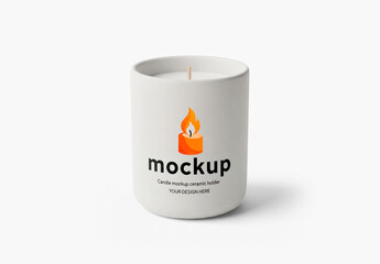 Candle Mockup Ceramic Holder