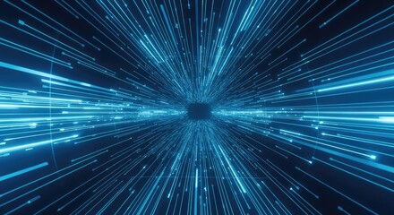 Dive into the future with this stunning blue data stream, perfect for a tech startup or a futuristic marketing campaign, conveying innovation and speed