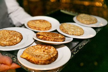 alimento, carne, comida, marisco, cocción, delicioso, cena, salubre, cocina, frita, cocido, fresco, restaurante, apetitoso, tortilla de papas, tortilla de patatas, patatas, papas, frito, casero, delic