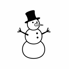 snowman with hat