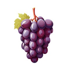 Vibrant bunch of purple grapes on a vine, showcasing rich colors and freshness, perfect for healthy eating.