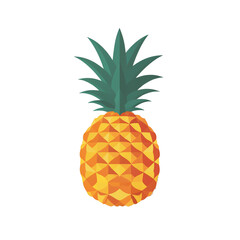 A vibrant, geometric pineapple design, perfect for fresh fruit illustrations and tropical-themed projects.