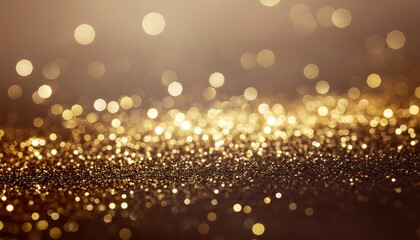Golden Glitter Sparkle, Abstract Shimmering Texture with Bokeh Light Effects