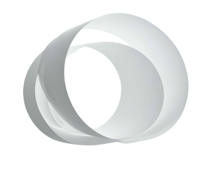 Abstract M?bius strip form in gradient white