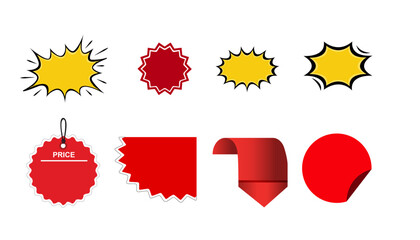 Comprehensive Vector Price Tag Sheet Collection for Retail & Business Sale Price Tag Label Set  Vector Collection of Blank Tags for Retail and E-commerceprice tag sheet