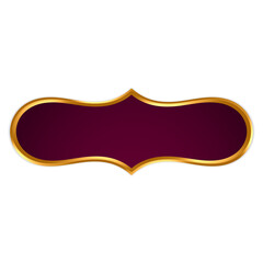 Luxury maroon Islamic banner with shimmering gold frame – Decorative frame design combining maroon richness and golden shine, ideal for festive greetings, luxury branding, and festive event templates.