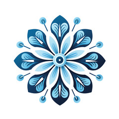 A beautiful blue floral design with elegant petals and artistic details showcasing nature's grace and harmony.
