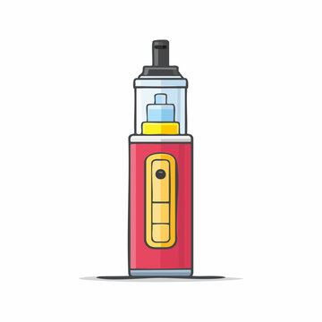 Modern Electronic Cigarette Device with Clear Tank and Colorful Body