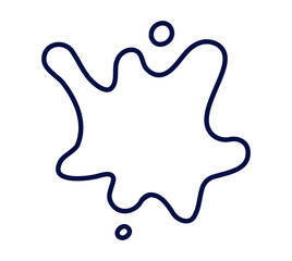 Minimalistic abstract splash shape perfect for creative design projects or modern artwork.