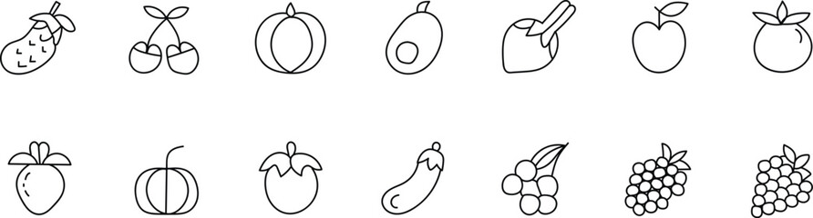 Minimal outline drawings of christmas ornaments and festive holiday decorations