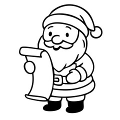 Weihnachtsmann mit Wunschliste 