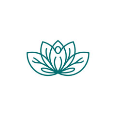 Fototapeta premium Abstract Yoga Pose Vector Logo