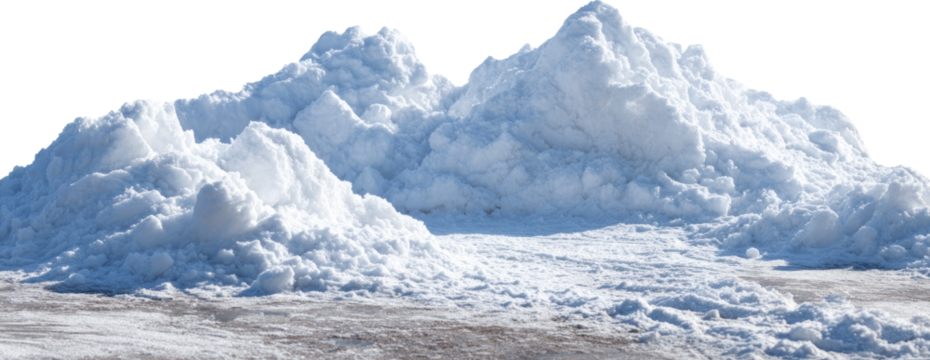 Piled snow winter cold outdoors texture create calm winter mood over cleared ground