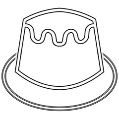 Set of dessert and sweets vector icons. simple dessert icons including pudding, ice cream in glass, and gingerbread man, designed for menus, apps, or branding.EPS10/AI.