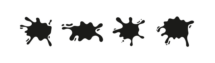 Paint Splats Set Gradient. Soft and gradient effects. Blurred round shapes, color and light gradations. Vector illustration.