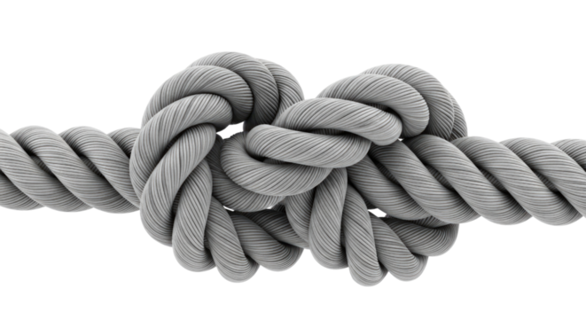 A Tightly Knotted Rope Isolated Transparent PNG