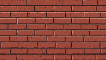 Obraz premium Seamless pattern of a red brick wall, providing a textured background