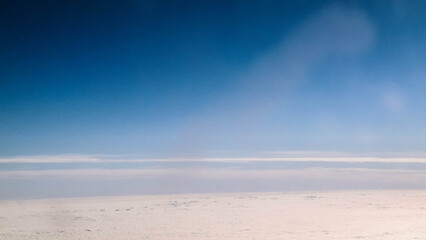 View from a plane window.