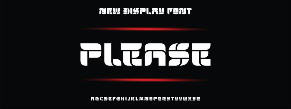 Abstract modern minimal alphabet fonts. Typography urban style for fun, sport, technology, fashion, digital, future creative logo font. vector illustration