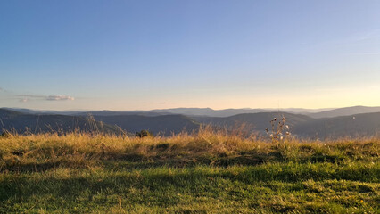 Meadow on a Blotnia Mountain. Beskides.