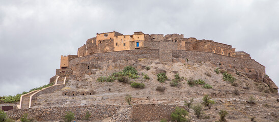 The famous Kasbah of Tizourgane (National Heritage Site) in the Land of Ida Ougnidif, Morocco