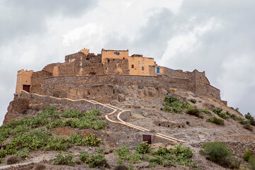 The famous Kasbah of Tizourgane (National Heritage Site) in the Land of Ida Ougnidif, Morocco