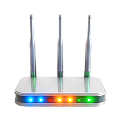 Wireless Internet Router Icon with Signal Transparent.