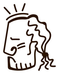 Minimalist line art depicting aztec-inspired themes, ideal for cultural and historical art projects.