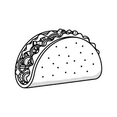 Taco Illustration – Mexican Street Food Vector Drawing