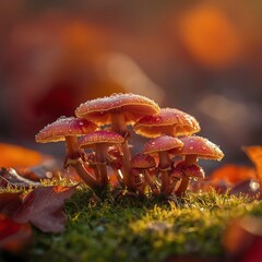 Groupe de champignons.