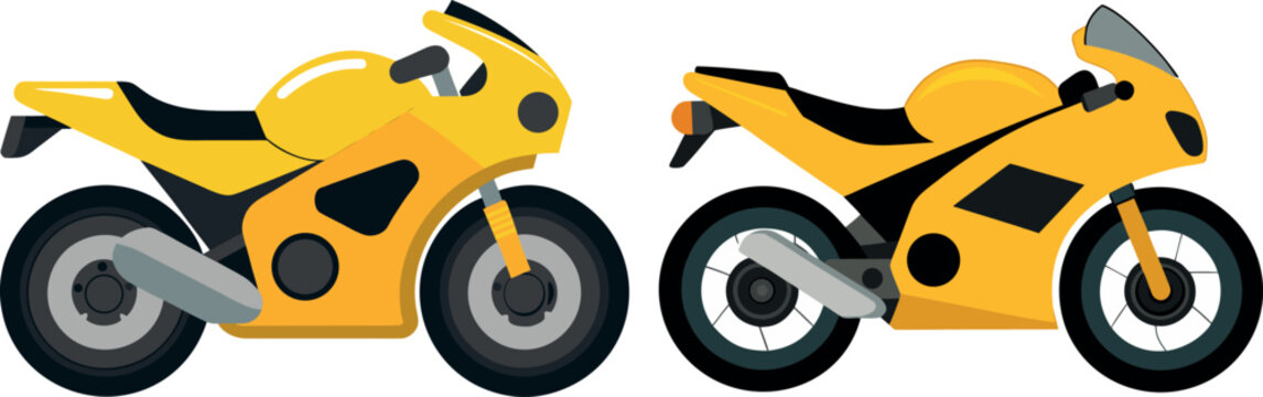 motorcycle cartoon vector, yellow bike illustration, superbike design artwork, custom motorcycle art, bike concept drawing, transportation theme cartoon, road adventure vector, two wheeler artwork des