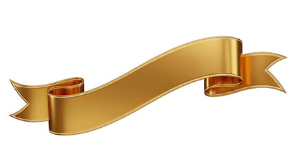 Golden Ribbon Banner Vector