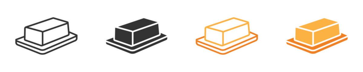 Butter Icon set, vector illustration . 