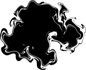 Fluid Abstract Organic Shape Silhouette Vector. Dynamic, Modern, Hand-Drawn Design Element for Background or Art.