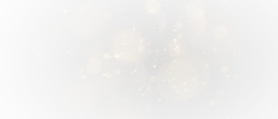 Luxurious golden sparkle cloud with glowing stardust and shimmering confetti particles on dark...