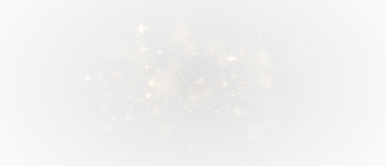 Golden dust sparks and glowing starlight trail with magical shine on transparent background, elegant vector light effect for festive decoration and luxury design projects.