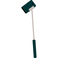 Modern Selfie Stick Extension Pole With Dark Teal Handle And Device Mount on White Background Isolated Minimalist Design