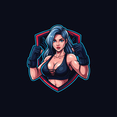 Woman in Boxing Gloves