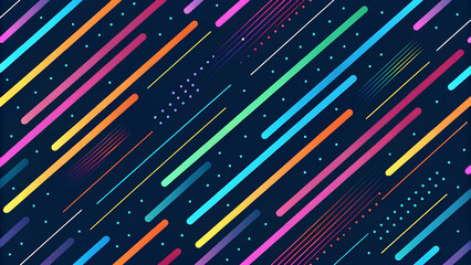 abstract background with equalizer, Seamless looping animation of colorful diagonal lines creating a vibrant and dynamic visual