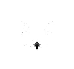 Abstract black and white graphic design element on white background